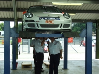 Utah Wheel Alignment: Car on Lift